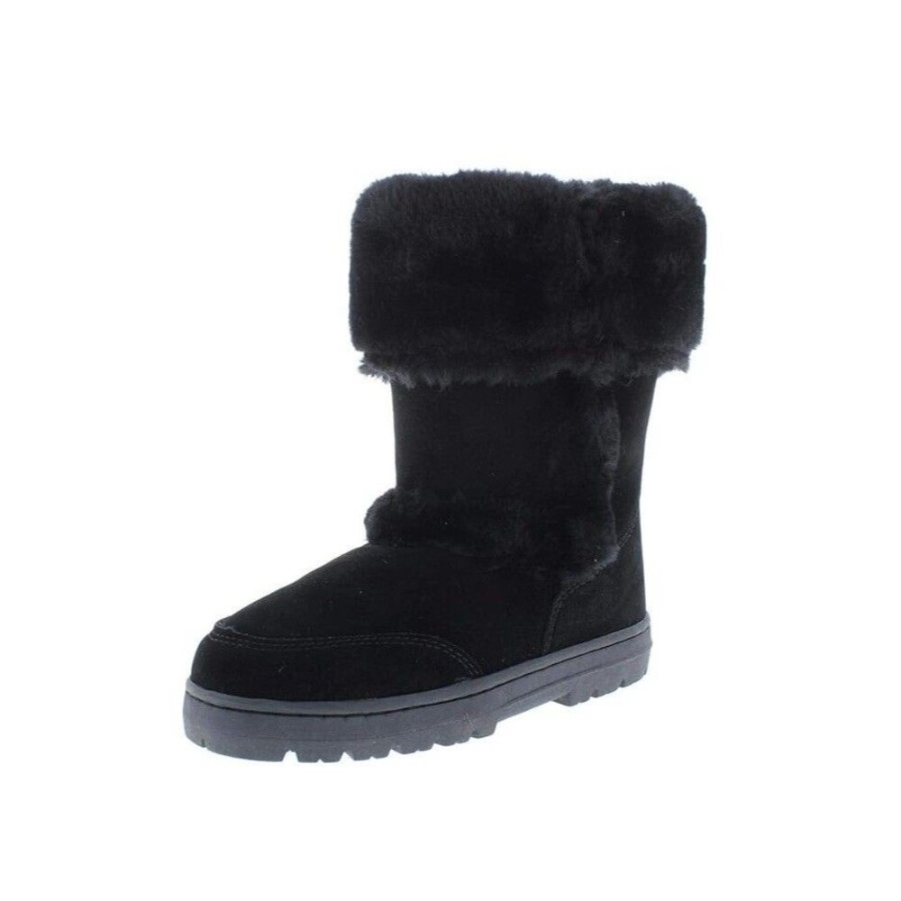 Style & Co. Womens 10 M Black Witty Faux Fur Lined Mid Calf Boots NIB QR0